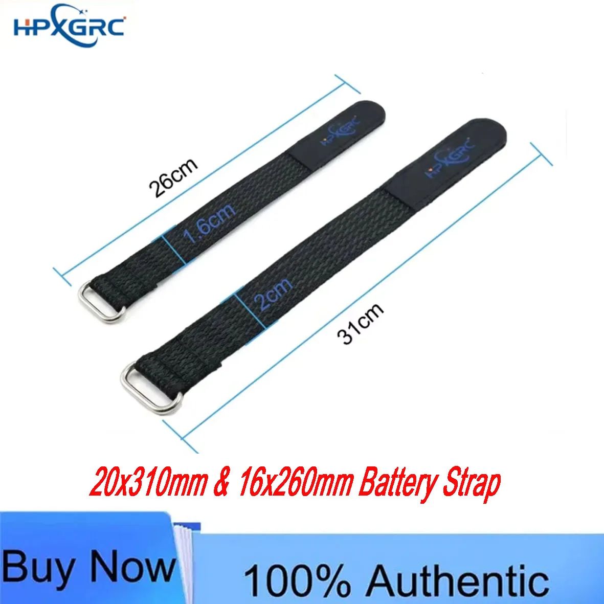 HPXGRC 20x310mm 16x260mm Adjustable FPV Battery Fixing Strap Non-slip Binding Belt For RC Multirotor Freestyle Drone DIY Parts