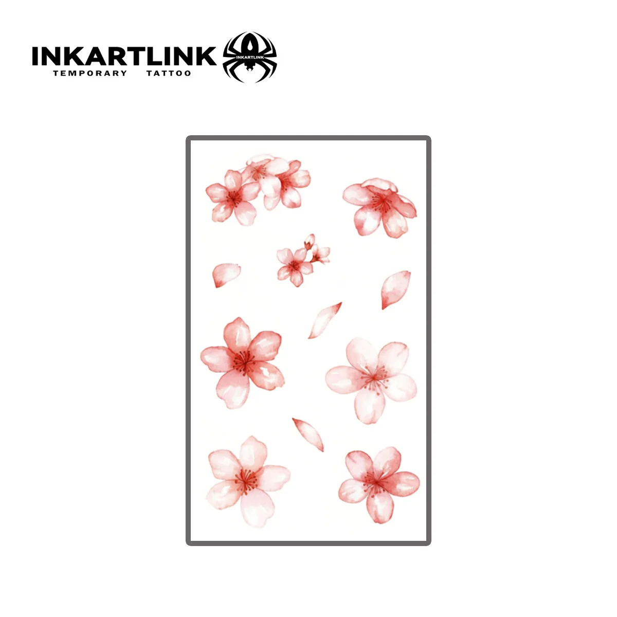 INKARTLINK Adesivi per tatuaggi temporanei Stampa a colori impermeabile Petali artistici Forniture per feste per tatuaggi temporanei Adesivi fai da te per uomo a