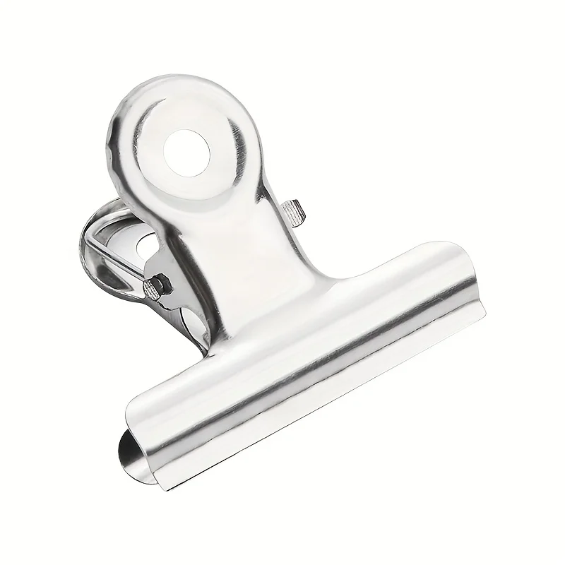 12 szt. Wytrzymałych klipsów ze stali nierdzewnej do zamykania torebek z żywnością - szczelne, wielokrotnego użytku, uniwersalne klipsy do kuchni, biura, szkoły