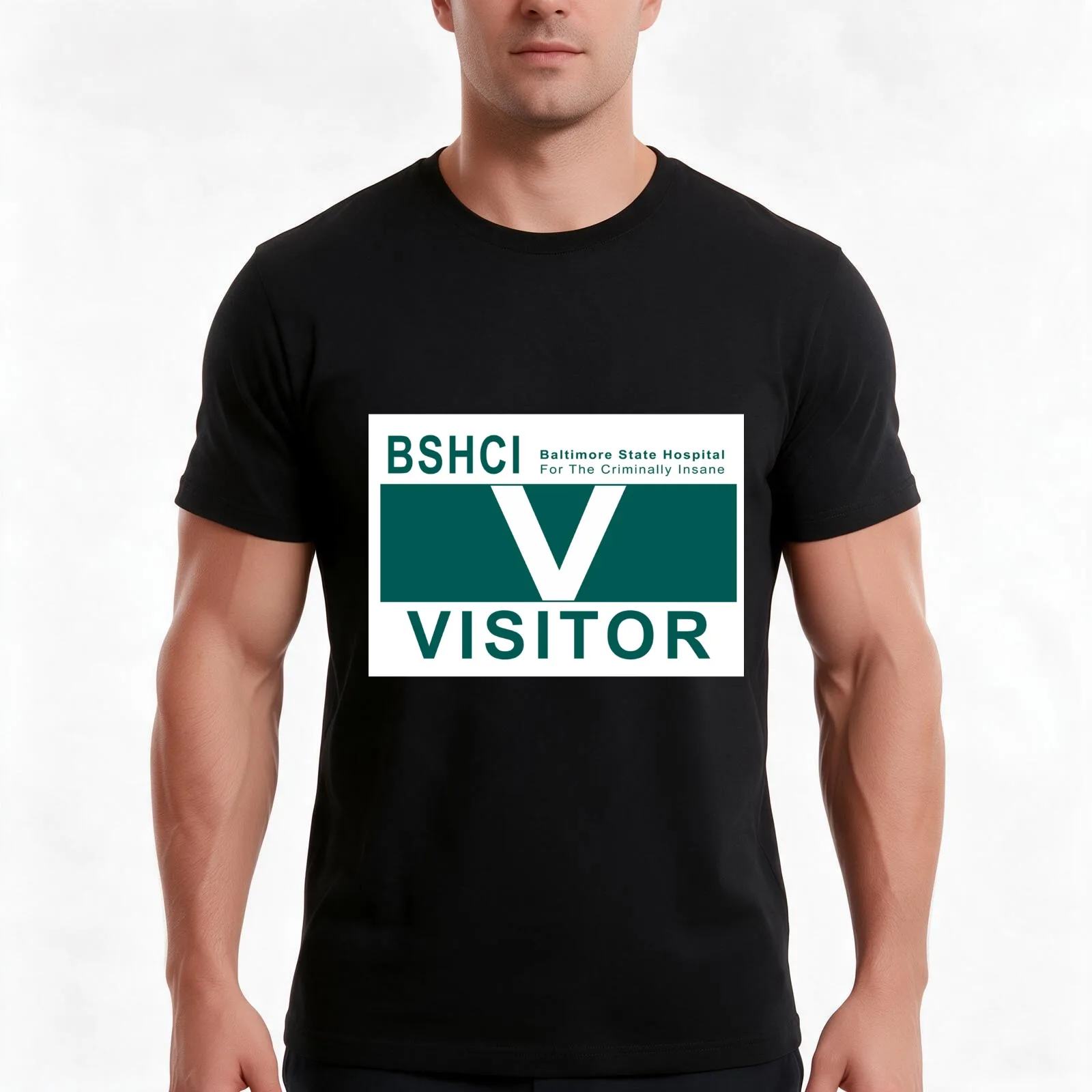 Hannibal BSHCI Visitor Pass T-Shirt Summer Casual Cotton Tee Oversized Streetwear Tops Vintage Graphic Print 100% Cotton