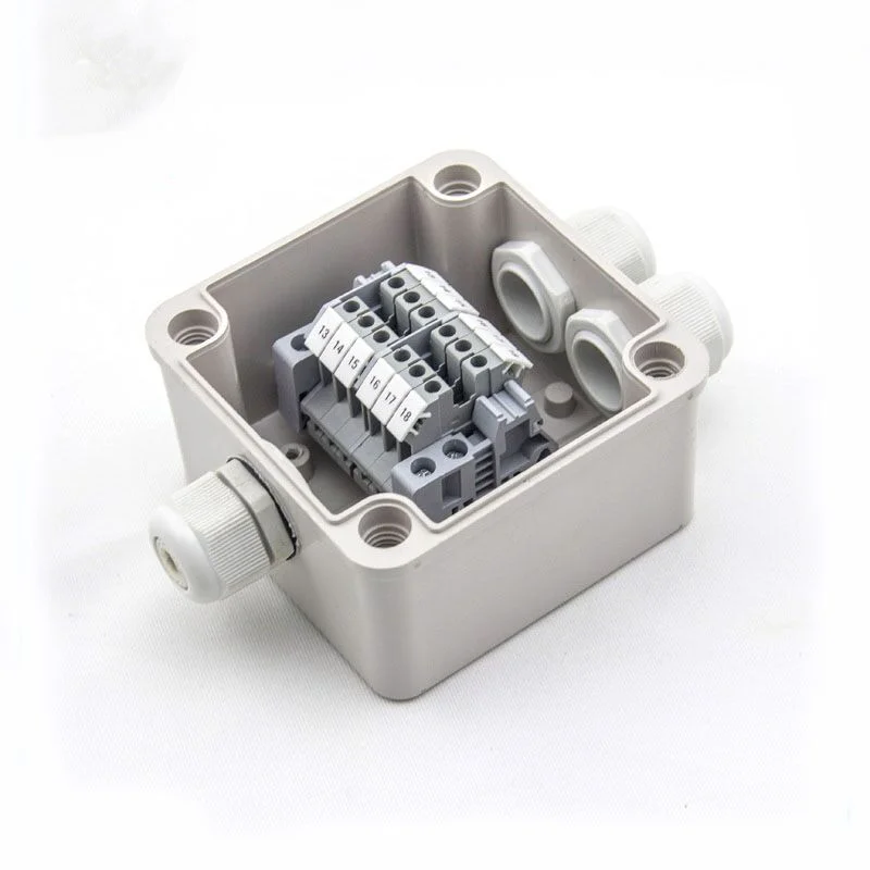Outdoor ABS Waterproof Terminal Box Terminal Junction Box Cable Branch Box waterproof Threading Cable Division Sealing Box
