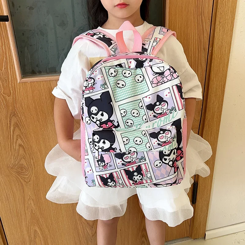 Sanrio Clow M-mochila escolar con estampado para estudiantes, mochila impermeable de gran capacidad para niños, bonita mochila universitaria de dibujos animados