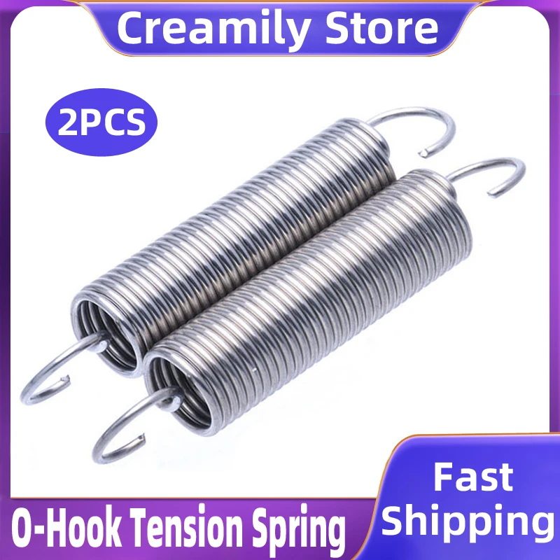 

Creamily 2PCS S-Hook Cylindroid Helical Pullback Extension Tension Coil Spring WD 0.8mm-1.0mm