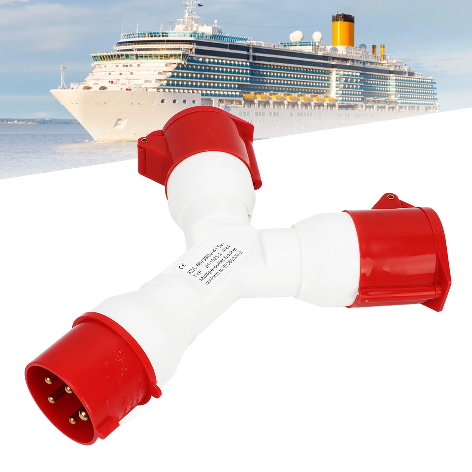 Y Shape Aviation Plug Explosion Proof Socket Connector Industrial Plug 32A Thickened Treatment 380‑415V 5Pin for Metallurgy