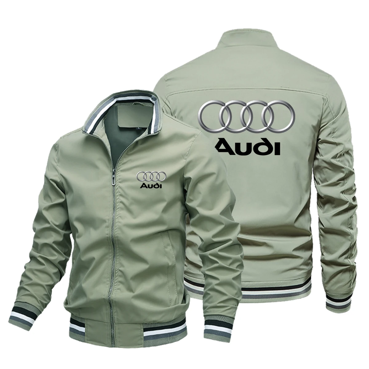 Autumn New Motorcycle Jacket A6 A8 Q5 Q7 RS Automobile Logo Print Jacket Fashion Biker Jacket Racing Uniform Men Car Clothing