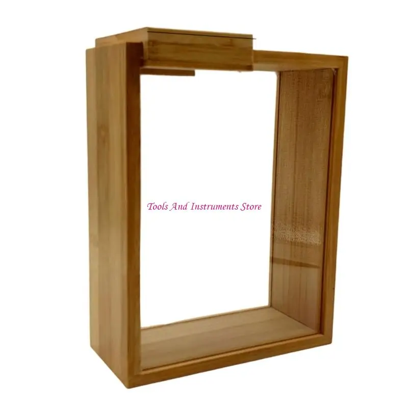 

Modern Wooden Kitchen For Dry Goods Cereal Dispenser with Sliding Lid C7AC