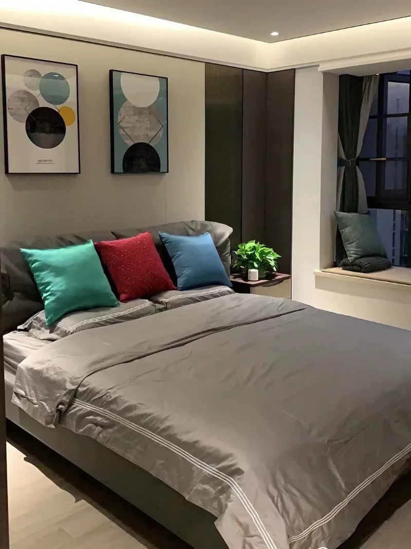 140 Egyptian cotton four-piece set six-piece set luxury solid color seven-star hotel premium bedding