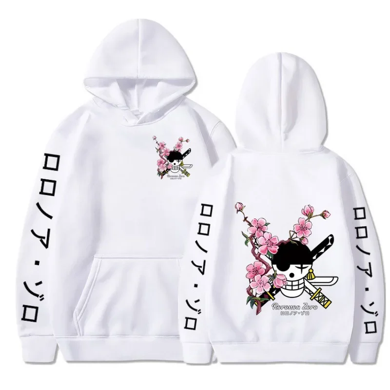 Sweats à capuche en coton ONE PIECE pour hommes et femmes, sweat à capuche Sauron, sourire anime japonais, vêtements d'hiver PVD, haut tendance, streetwear, nouveau