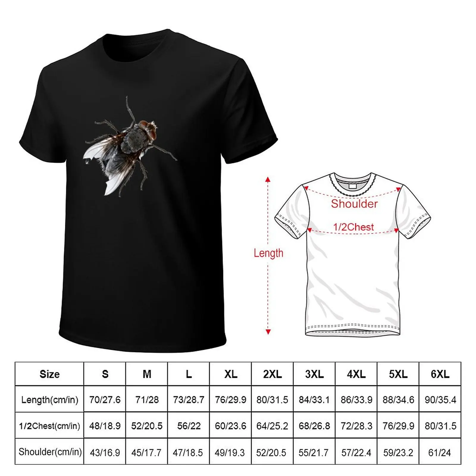 The lowly housefly or house fly. Bugs ya doesn't it. T-Shirt Casual Work Wear T-Shirt