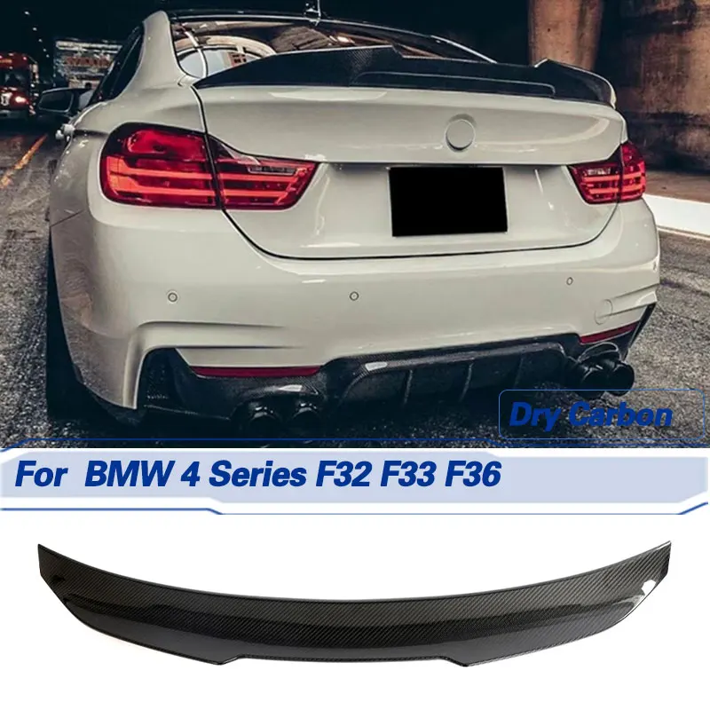

Автомобильный задний спойлер багажника, крылья Prepreg Dry Carbon для BMW 4 серии F32 F33 F36 440i M Sport 2015-2020, задний спойлер, крыло багажника, губа