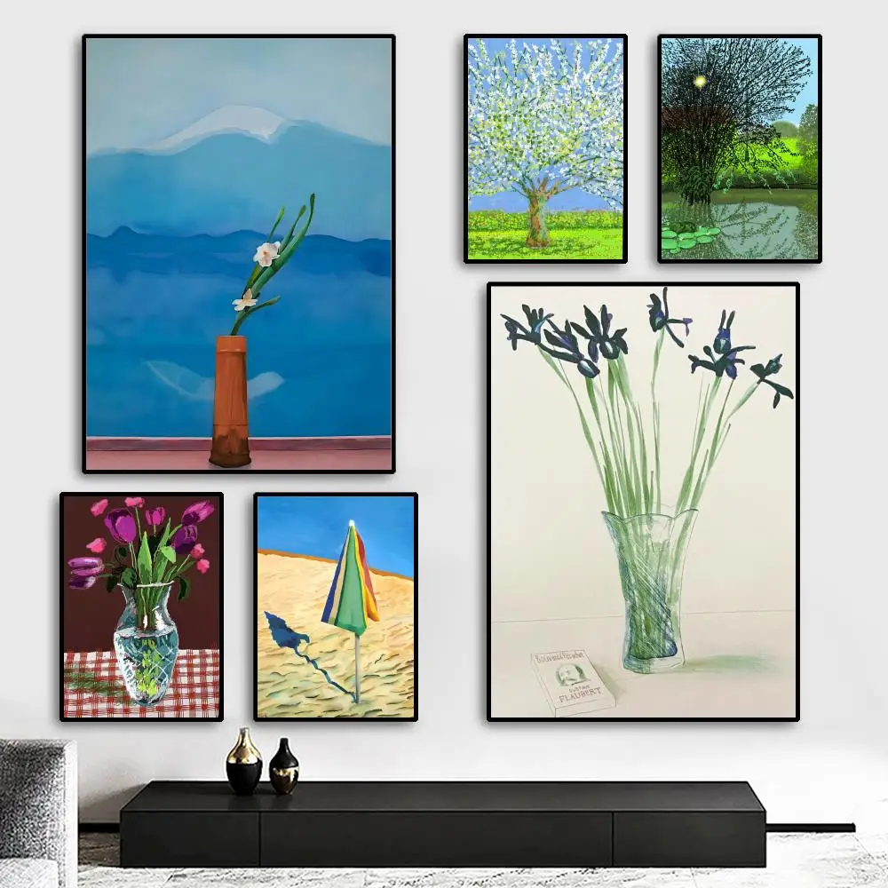 Niche Aesthetic D-David Hockney Poster HD Print Personalized Canvas Wall Mural Art  Photos for Living Room Home Decor Durable