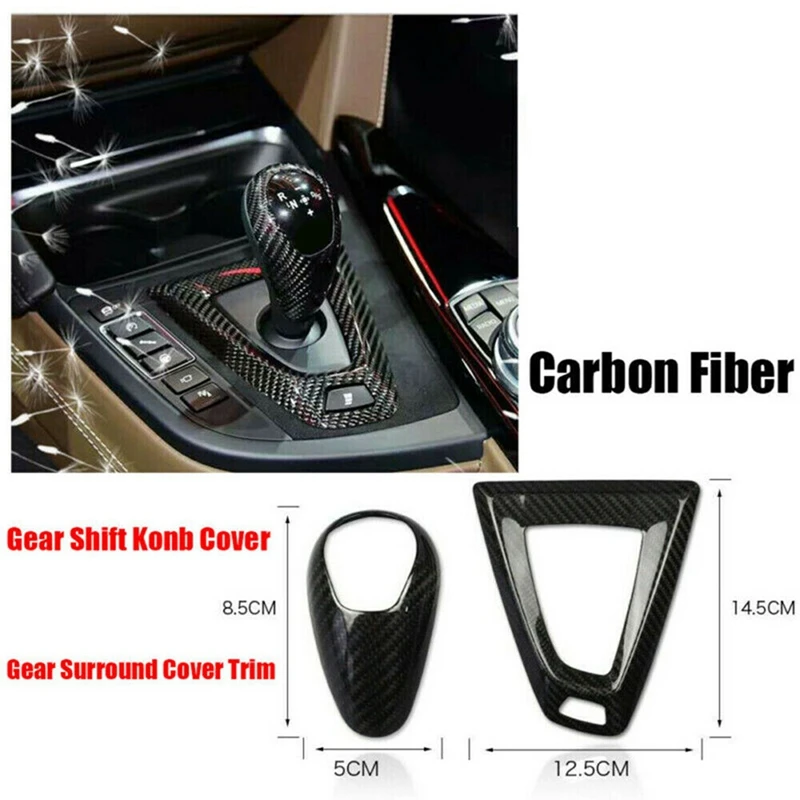 

Car Gear Shift Knob Cap & Base Cover Trim Sticker For-BMW M3 F80 M4 F82 F83 Decoration Accessories