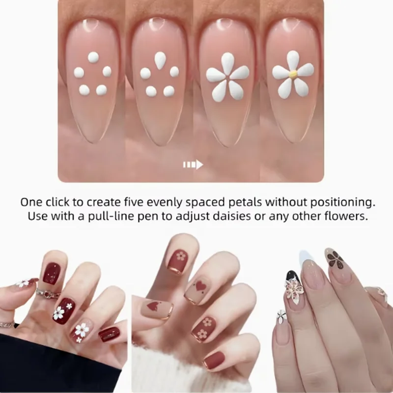 Random color 1pcs Flower nail polish suitable for floral nail art designs, suitable for use by nail artists and nail enthusiasts