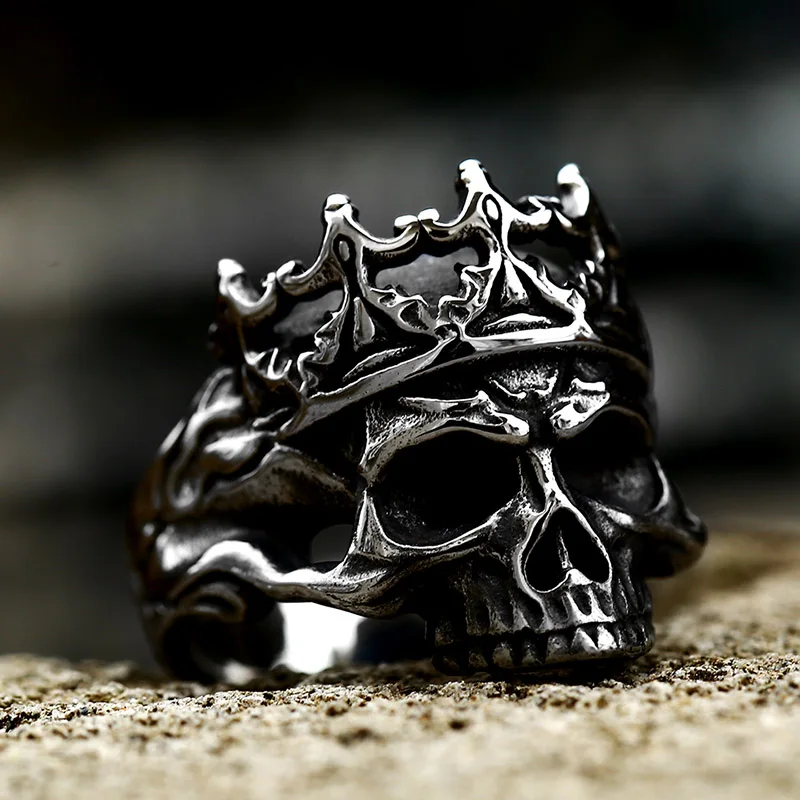 Beier 2022 New Various Designs Classical Noble Crown Skull Men\'s Ring Punk Skeleton Biker Motorcycle Gothic Creative Jewelry