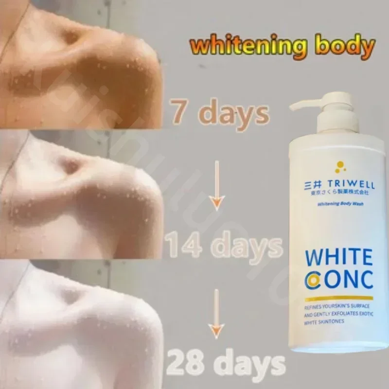 Whitening Body Wash Shower Gel Deep Cleansing Removing Dirt Dead Skin Oil Control Even Skin Tone To Lighten Pigmentation 550ml