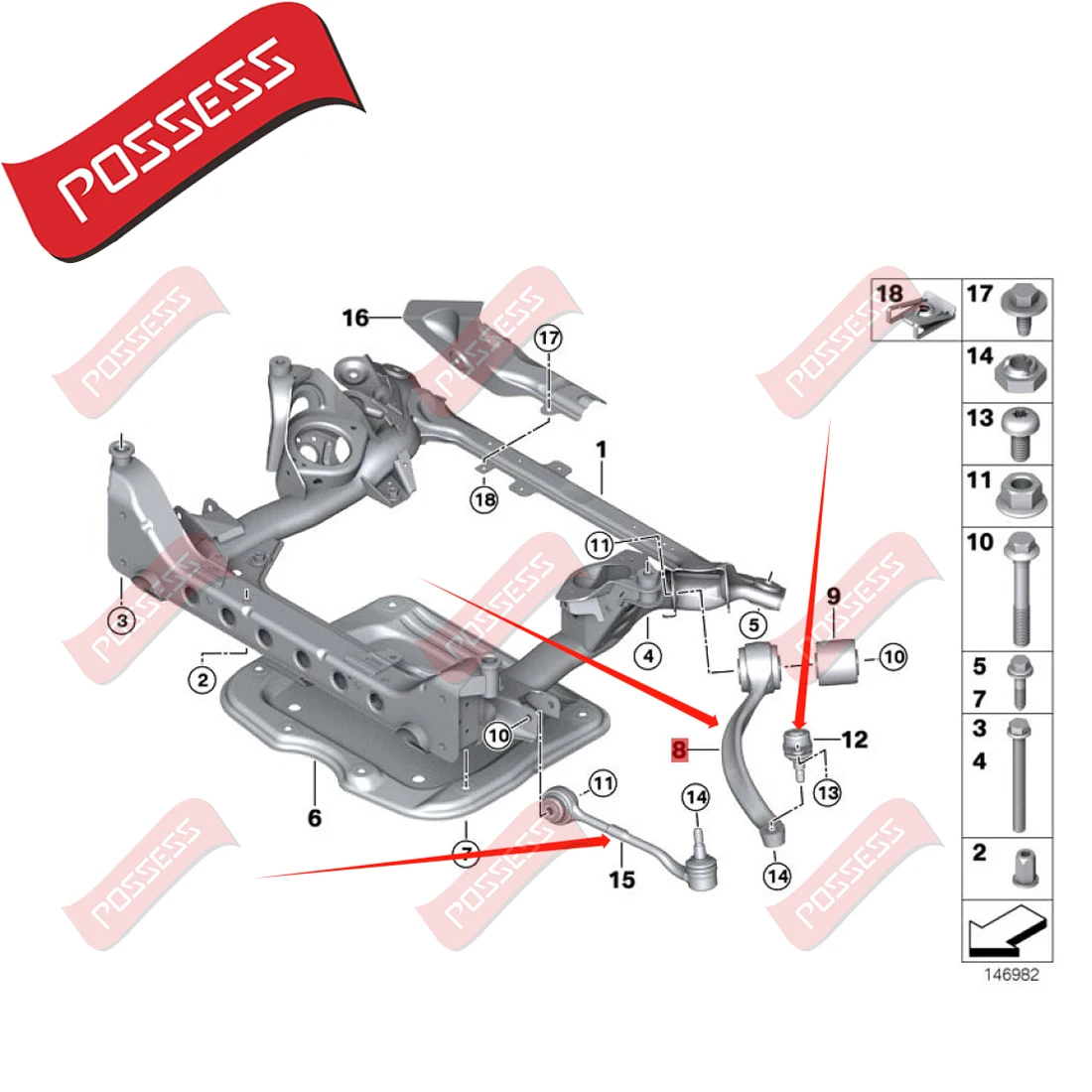 10 Pieces Front Suspension Control Arm Ball Joint Stabilizer Link Tie Rod End Kits For BMW 3 Series E90 E91 E92 X1 E84 xDrive