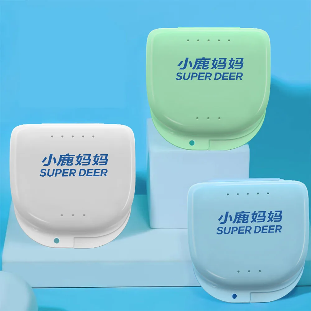 1PCS Portable Plastic Denture Box Orthodontic Braces Container False Teeth Protective Case Denture Storage Box For Oral Care