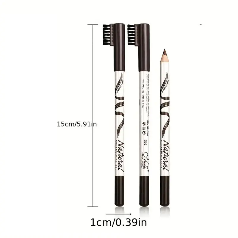 1PCS Hard core eyebrow pencil, thin eyebrows with eyebrows, 12 pieces, five colors with distinct roots