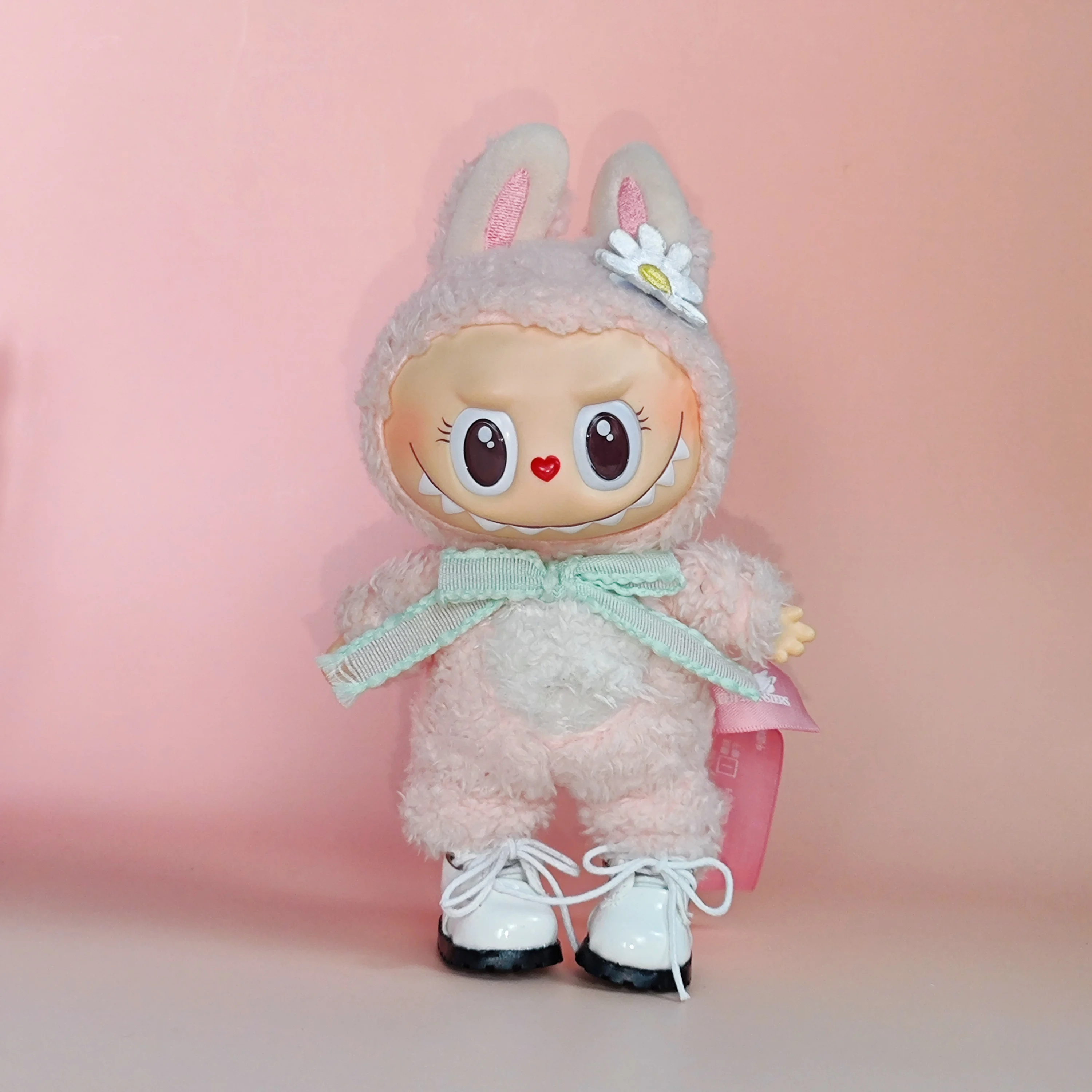 دمية الأحذية طول ل 17 سنتيمتر Labubu أفخم Kpop دمى اكسسوارات بلون حذاء قماش/أحذية من الجلد Labubu الديكور