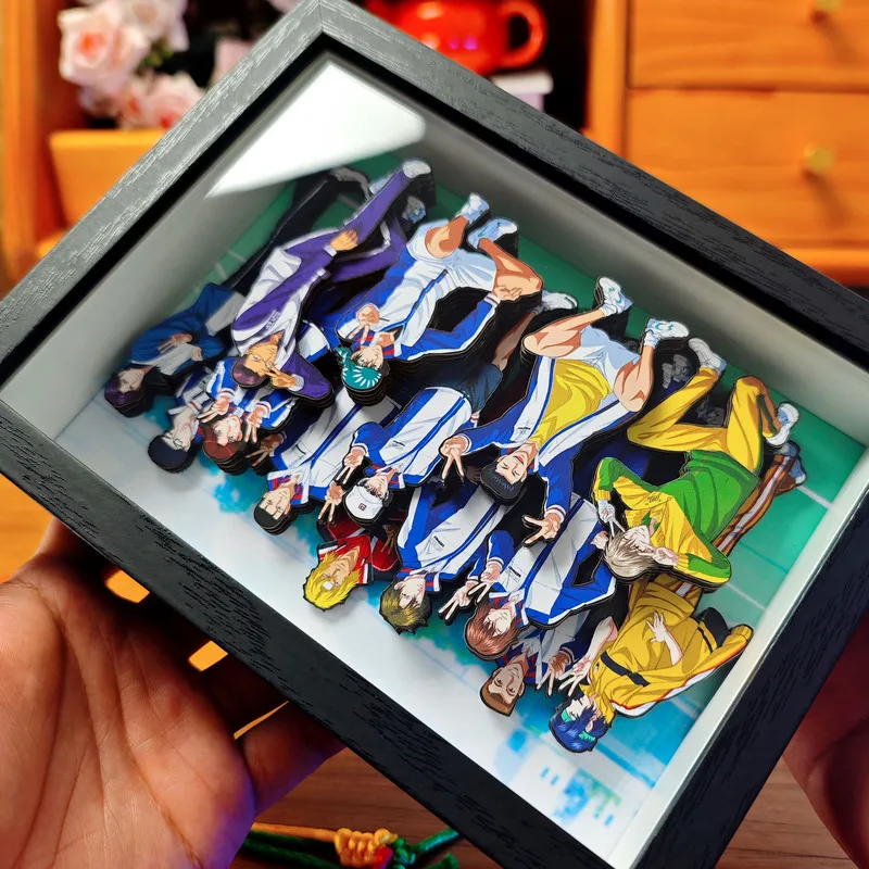 لوحة فنية ثلاثية الأبعاد مصنوعة يدويًا، مجموعة شخصيات كرتونية، منتج زخرفي، هدية للمعجبين