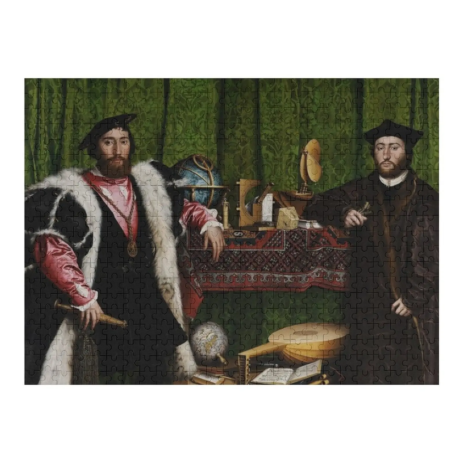 

Famous Art: Hans Holbein the Younger - The Ambassadors Jigsaw Puzzle Customized Picture Photo Personalized Gifts Puzzle