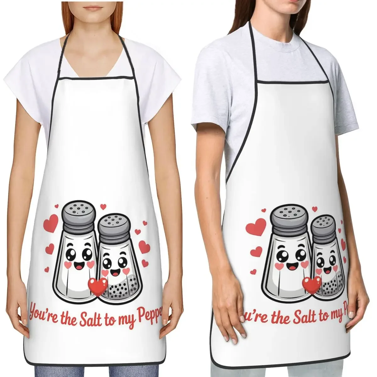 Fun Print Apron, Stylish and Durable, Oil-Resistant, Unisex, for Kitchen Baking, Cleaning and Gardening.
