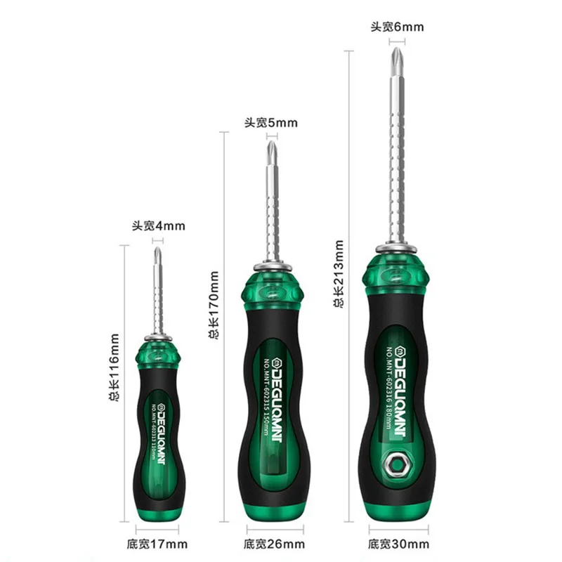 Double-ended Dual-purpose Screwdriver Set Extended Screwdriver Repair Small Screwdriver Cross with Magnet Hardware Products
