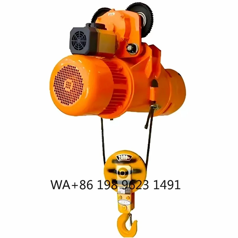 5T Aluminum Alloy Wire Rope Electric Hoist Custom Chain Block Industrial Lifting Equipment for Mining Construction Workshop Use