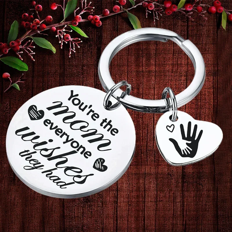 Charm Love Mom Present Keychain Pendant Thank You Mom Birthday Mother 's Day Gifts Key Chain Keyrings You're The Mom