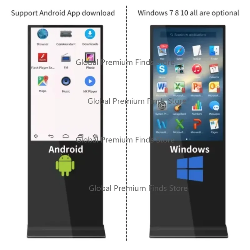 

55'' Floor-Standing Digital Signage – Indoor LCD Advertising for Business