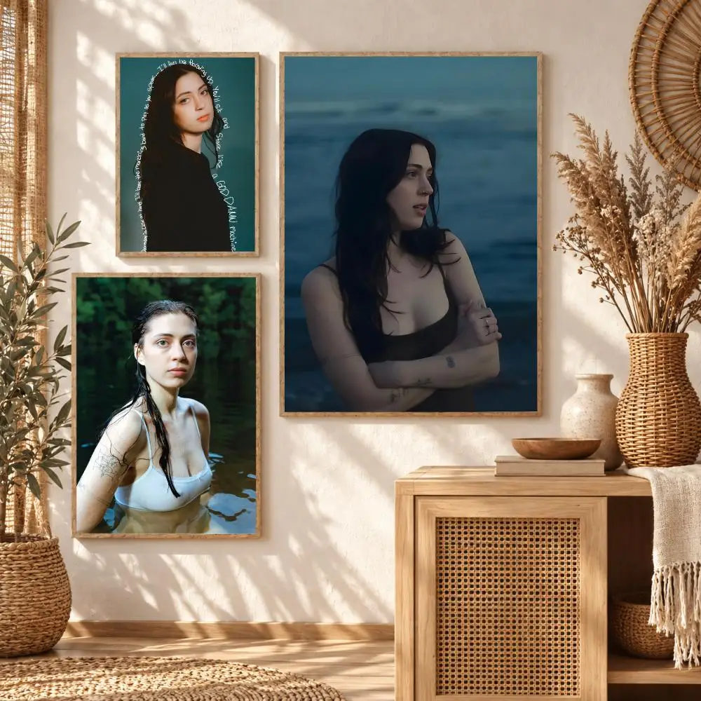 Singer Lizzy M-Mcalpine Poster Stickers Self-Adhesive Mural Wall Art Decals for Bedroom Living Room Home Painting Decor Gift