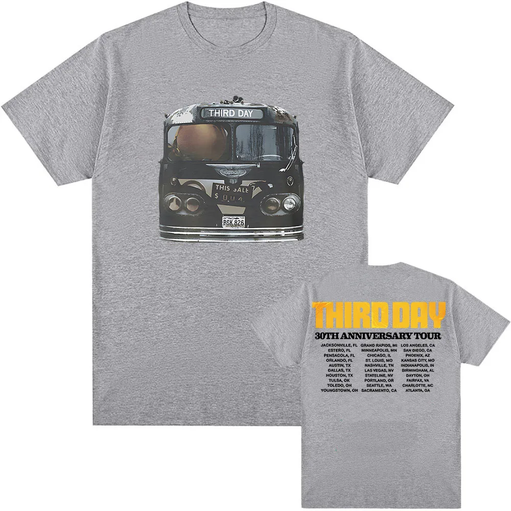 

Уличная одежда, хлопковые футболки в стиле хип-хоп, третий день, 30-летие, тур 2026, футболка Heavy Mental с короткими рукавами, мужские футболки с графическим рисунком