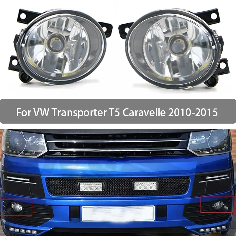 Paire de phares antibrouillard droits pour VW Transporter T5 Caravelle, pare-chocs avant, 7E0941699A, 7E0941700A, 2010-2015