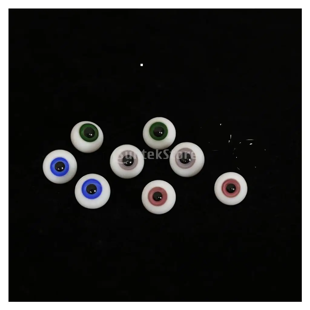 Muñecas de seguridad de vidrio de 2 uds., 10mm, accesorios para marionetas de juguete, manualidades