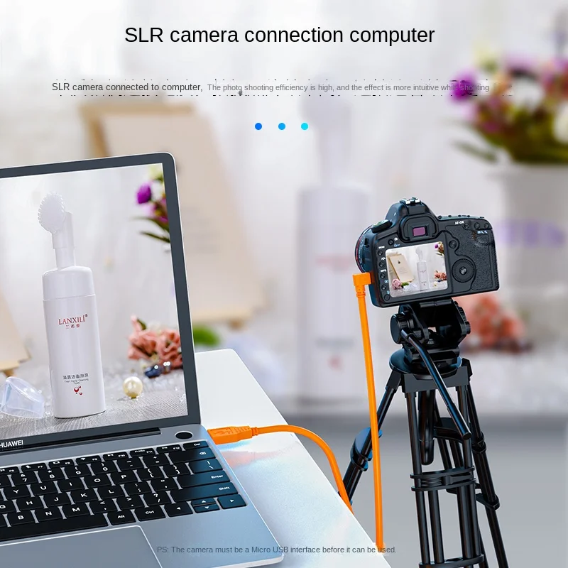 Connect the computer online shooting line for Canon 90d Nikon D7500 D5600 Sony ZV1a6300 a7r2 A9 A7