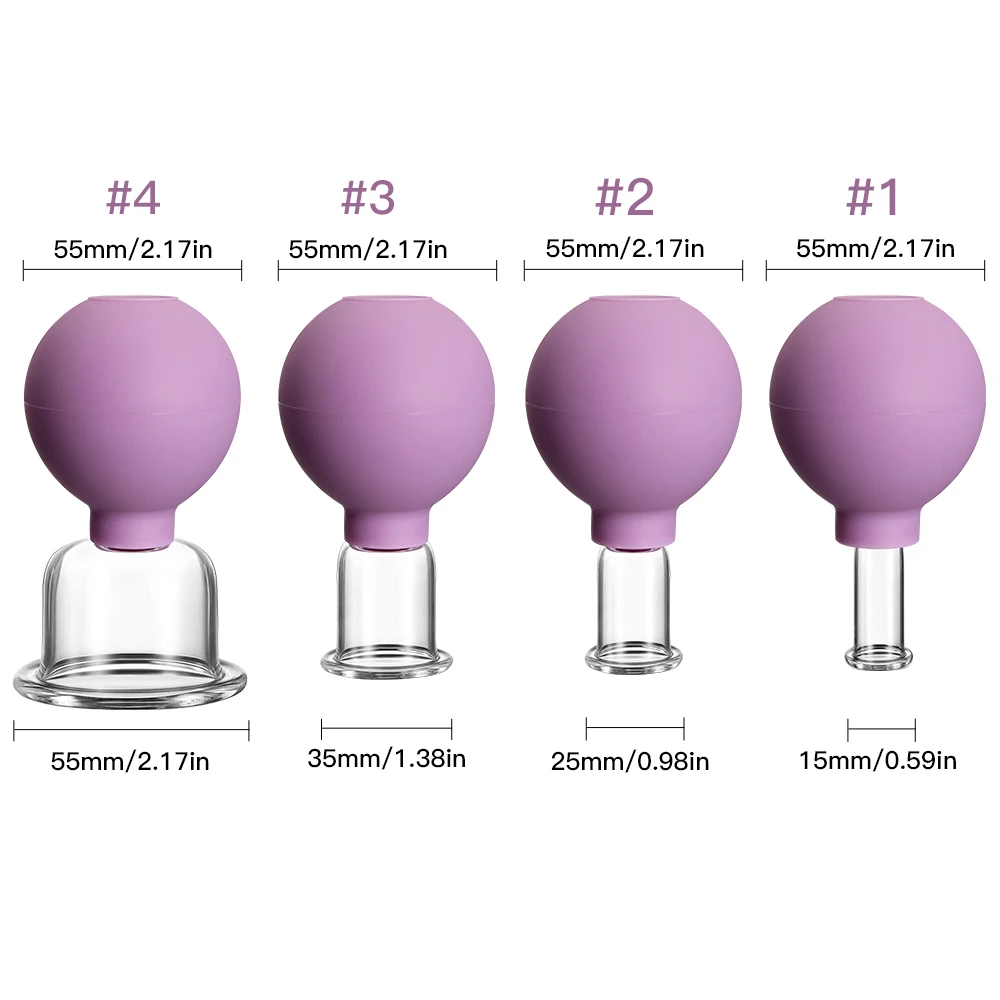 Rubber Cupping Set Face Massager Vacuum Face Skin Lifting Facial Cups Anti Cellulite Cup Anti-Wrinkle Cupping Therapy Facial