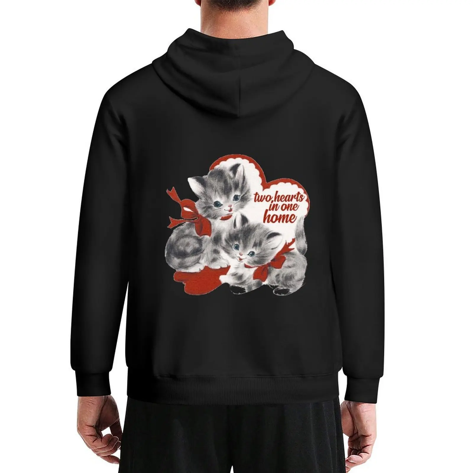 

two hearts in one home Hoodie men clothes korean style clothes mens designer clothes blouse tracksuits