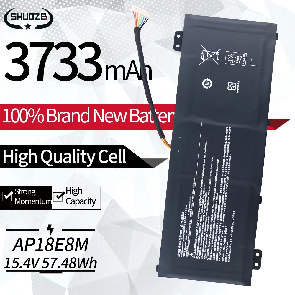 Bateria do Portátil para Acer Nitro Ap18e8m Ap18e7m An51554 An515-55 An517-51 Aspire An51543 A71574 Series 4icp4 70 88