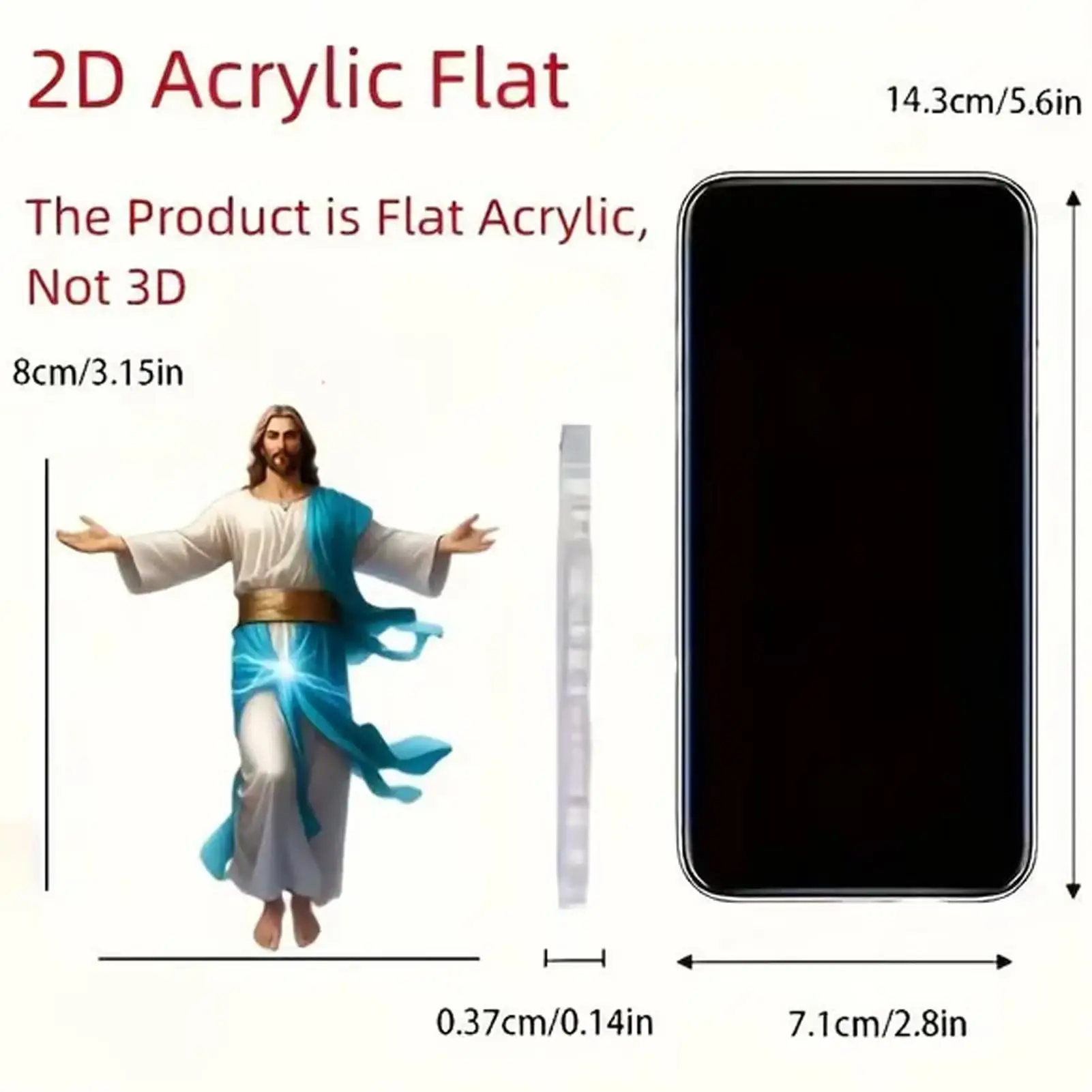 Christian Auto Decoration Elegant Religious Car Pendant Jesus Car Hanging Decor 2d 2d Jesus Mirror Hanger For Storage Cabinet