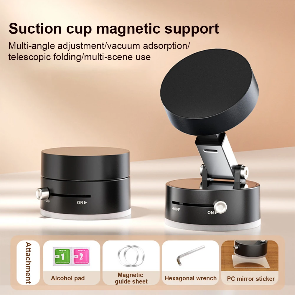 

Double-sided Vacuum Magnetic Car Mounted Adsorption Bracket Lazy Multifunctional Foldable Phone Holder For IPhone/Samsung/Xiaomi