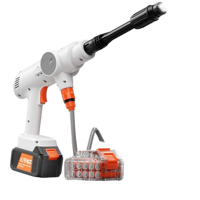 

High-pressure water gun lithium battery wireless car washing machine Household high-power car washing machine Powerful