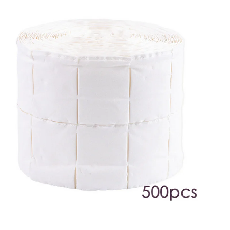 1 Roll 300/500Pcs Nail Wipe Cotton Pads UV Gel Nail Tips Nail Polish Remover Cleaner Paper Soak Nail Art Cleaning Manicure Tool
