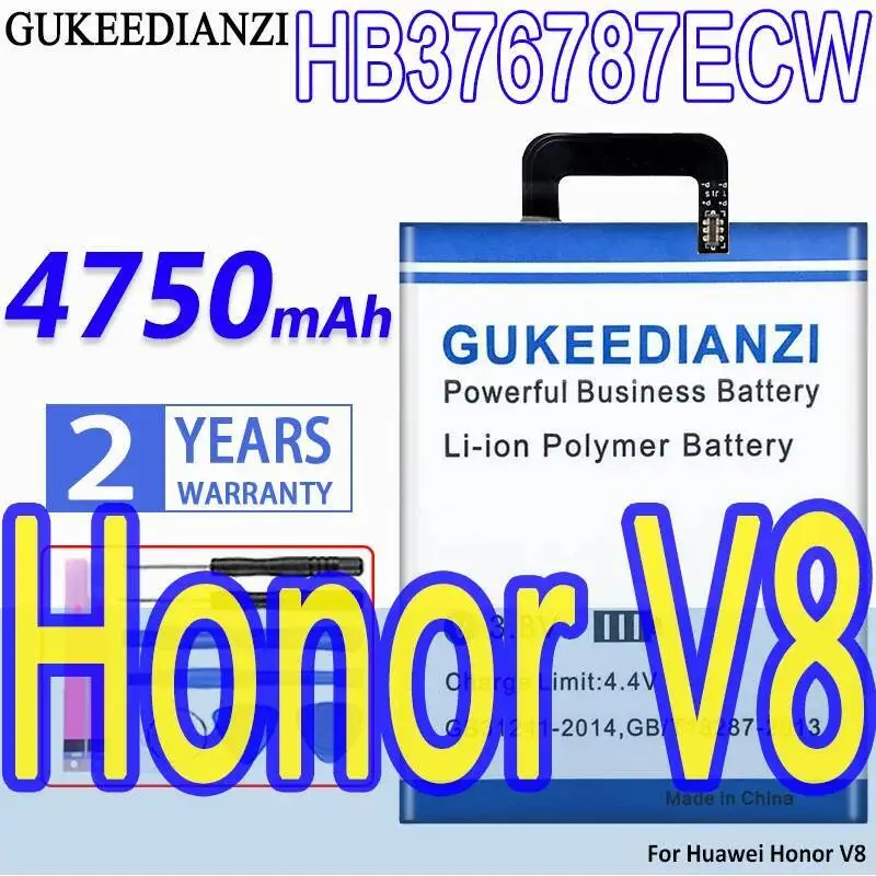 

Premium Replacement For Huawei Honor V8 Reliable Power 4750Mah Mobile Phone Battery HB376787ECW