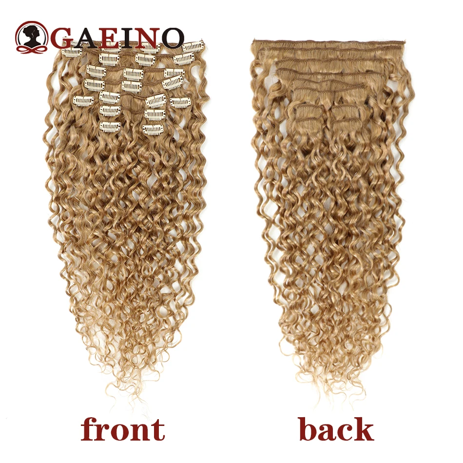 Water Wave Clip In Human Hair Extensions 10Pcs/Set Remy Hair Full Head Hair Clips Extensions Human Hair For Woman 16-28Inch