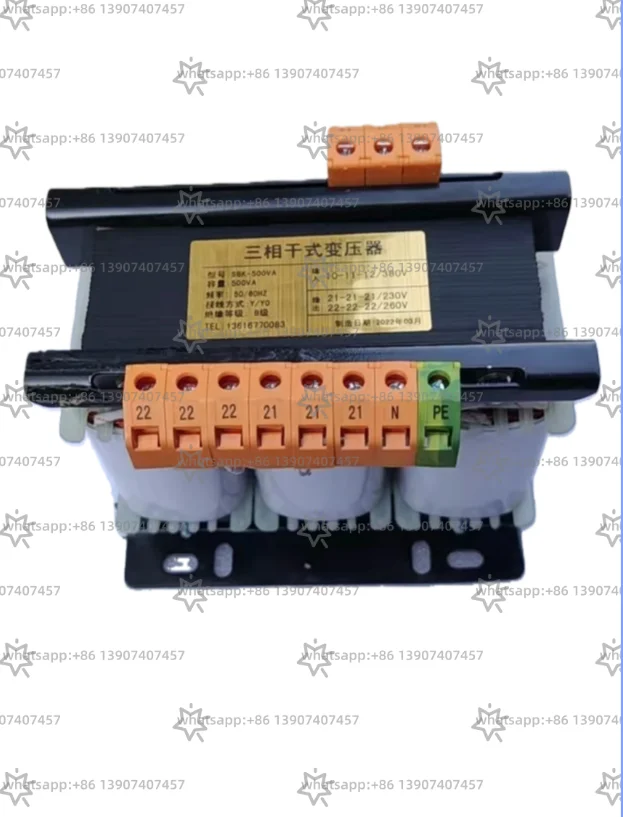 

Three phase dry-type transformer SBK-500VA 380V to 0V-230V-260V pure copper transformer