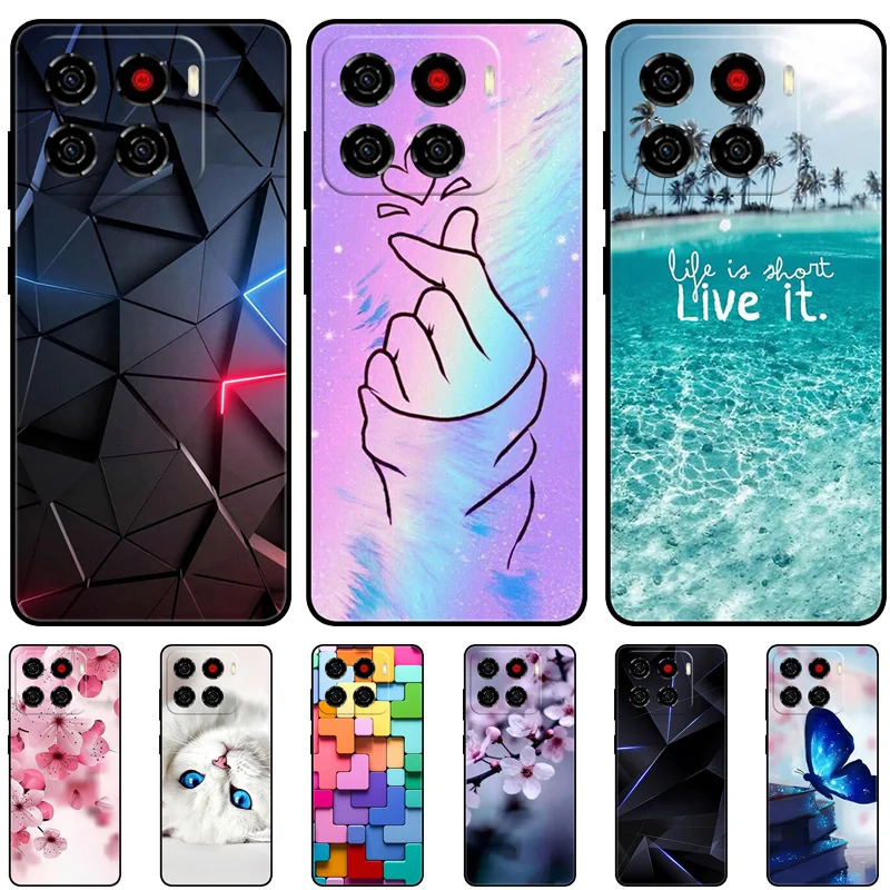 Para zte lâmina a56 4g caso z2473 silicone espaço de luxo amortecedor macio para zte lâmina a56 a 56 bladea56 capa do telefone tpu funda escudo