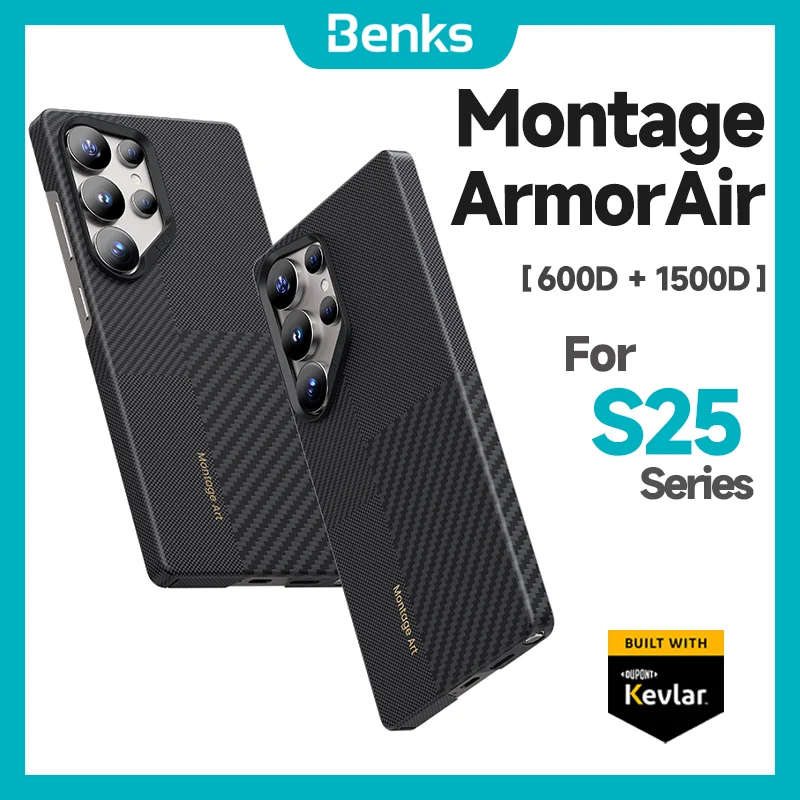 Benks Magnetic Montage ArmorAir Case for Samsung S25 Ultra Built with Kevlar Fiber Ultra Thin Lightweight Minimalist Style