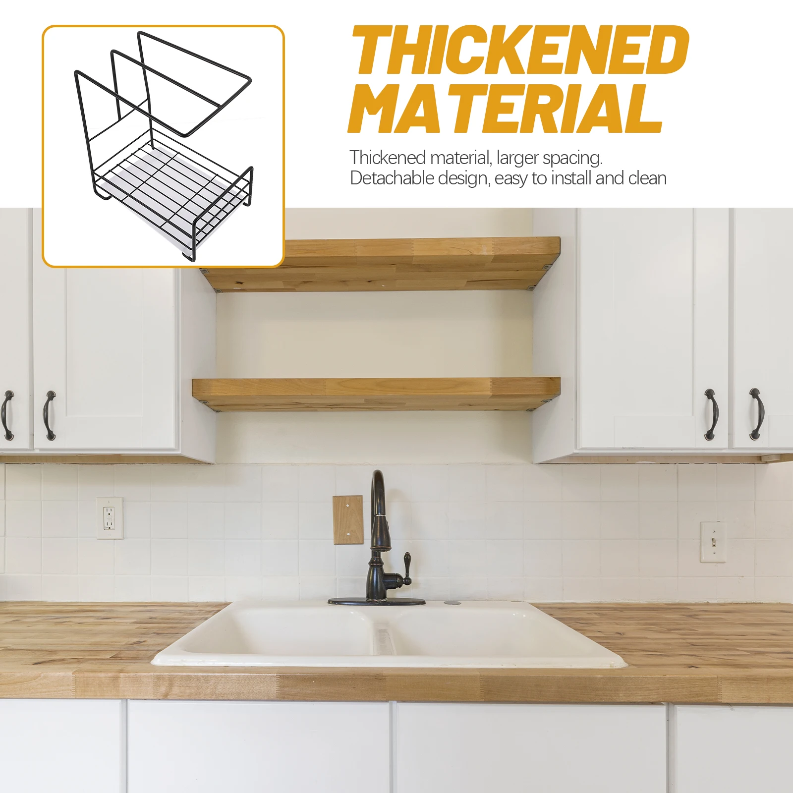 

1pc Sink Tray Thickened Drain Rack Cleaning Cloth Holder Household Storage Shelf Waterproof Sink Rack Kitchen Holder