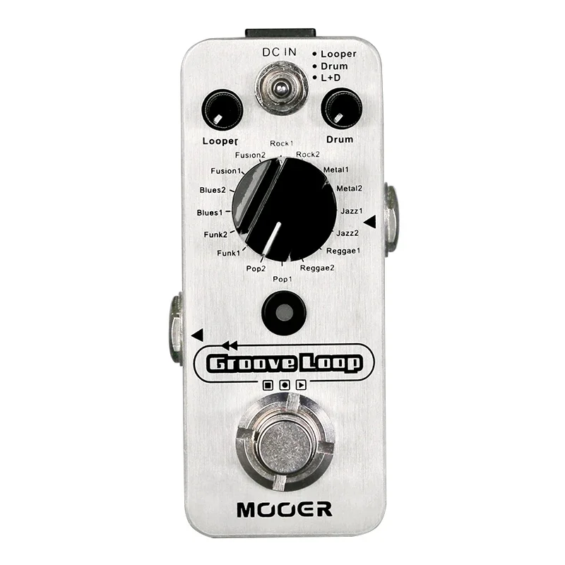 

MOOER Groove Loop Guitar Effect Pedal Drum Machine Looper Pedal Max 20min Recording Time Tap Tempo Guitar Processor Parts