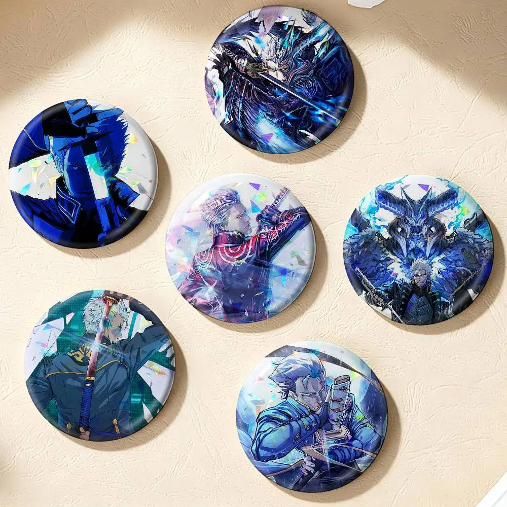 Vergil  Devil May Cry  75mm 44mm 25mm Brooch Backpack Hat Pins Accessories Toys Badge